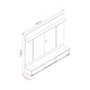 Ver imagem 6 de Painel para Tv 65'' Aura com 2 Portas Deslizantes - Cinamomo Madetec