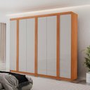 Ver imagem 1 de Guarda Roupa Casal Severo 100% MDF 6 Portas e 2 Gavetas Marrom/Marromle