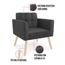 Ver imagem 5 de Kit 1 Sofá Namoradeira e 2 Poltronas Elisa Corino Pés Palito Natural - D’Rossi Sofá Namoradei