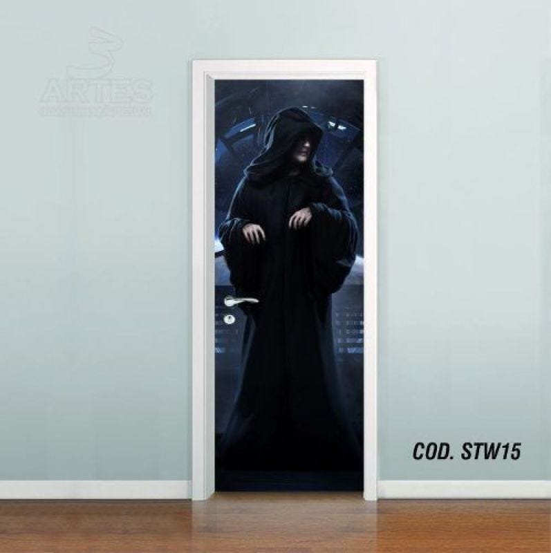 Adesivo De Porta Star Wars - Darth Sidious - 0,60x2,10m - 1