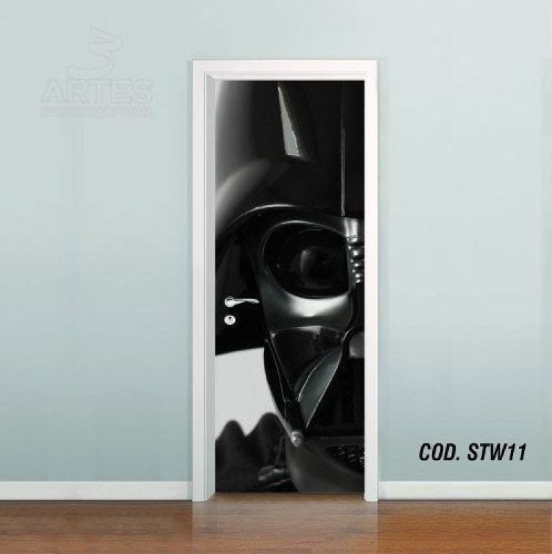 Adesivo De Porta Star Wars - Darth Vader #01 - 0,60x2,10m - 1