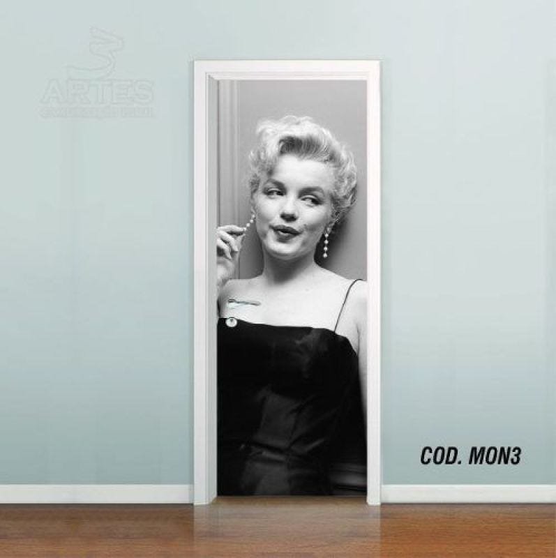 Adesivo De Porta Cinema Marilyn Monroe #03 - 0,70x2,10m - 1