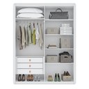 Ver imagem 3 de Guarda Roupa Solteiro 100% Mdf 4 Portas Easy Like Branco