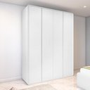 Ver imagem 1 de Guarda Roupa Solteiro 100% Mdf 4 Portas Easy Like Branco