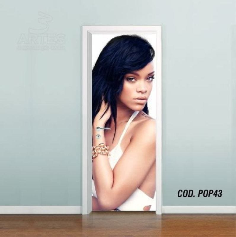 Adesivo De Porta Rihanna #05 - 0,60x2,10m - 1