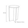 Banco Tampo Redondo 65cm em Mdf:natural - 3