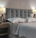 Ver imagem 1 de Cabeceira Cama Queen Botonê Viena Linho Cinza 120 Rbl