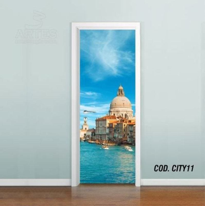 Adesivo De Porta Cidade Italia #02 - 0,70x2,10m - 1