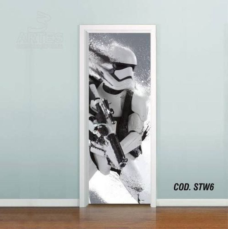 Adesivo De Porta Star War - Stormtrooper #02 - 0,70x2,10m - 1