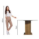 Ver imagem 4 de Mesa de Jantar Redonda Madesa 5325 com Tampo de Vidro Rustic