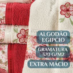 Jogo C/ 05 Pecas Toalha Gigante Aile Toalhão 100% Algodão Super Grossa:vermelho - 3