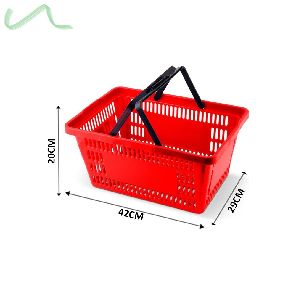 Cesta de Compras com Rodinhas 30L Della Plast Vermelho