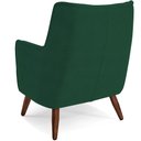 Ver imagem 6 de Poltrona Decorativa Fixa Pés de Madeira Isabella D02 Veludo Verde B-303 - Lyam Decor