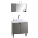 Ver imagem 5 de Gabinete e Espelheira 80cm para Sobrepor Branco/Cinza