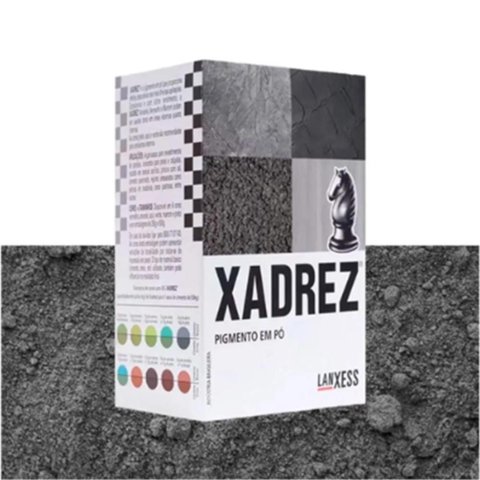 Corante Pigmento em Pó Xadrez para Cimento e Cal 250g Preto Lanxess