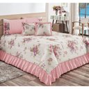 Ver imagem 1 de Kit Cobre Leito La Belle Casal King 07 Peças - Rosa