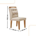 Ver imagem 5 de Mesa de Jantar Liz 120cm Mdf Canto Copo e com 4 Cadeiras Carol