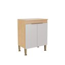 Ver imagem 1 de Balcão Isabele 600x790x390 mm 2 Portas Marrom/Mel/Off White