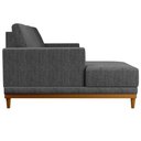 Ver imagem 3 de Sofá Living 200cm 3 Lugares com Chaise Esquerdo Kayrós D05 Linho Chumbo - Mpozenato
