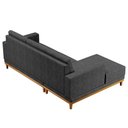 Ver imagem 5 de Sofá Living 200cm 3 Lugares com Chaise Esquerdo Kayrós D05 Linho Chumbo - Mpozenato