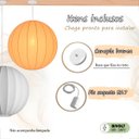 Ver imagem 6 de Lustre Pendente Esfera Tecido Bubble Seda 60 Cm Grande Tec13