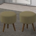 Ver imagem 2 de Kit 2 Puff Puf Para Sala Pes Palito Small Veludo SL 945 Peer