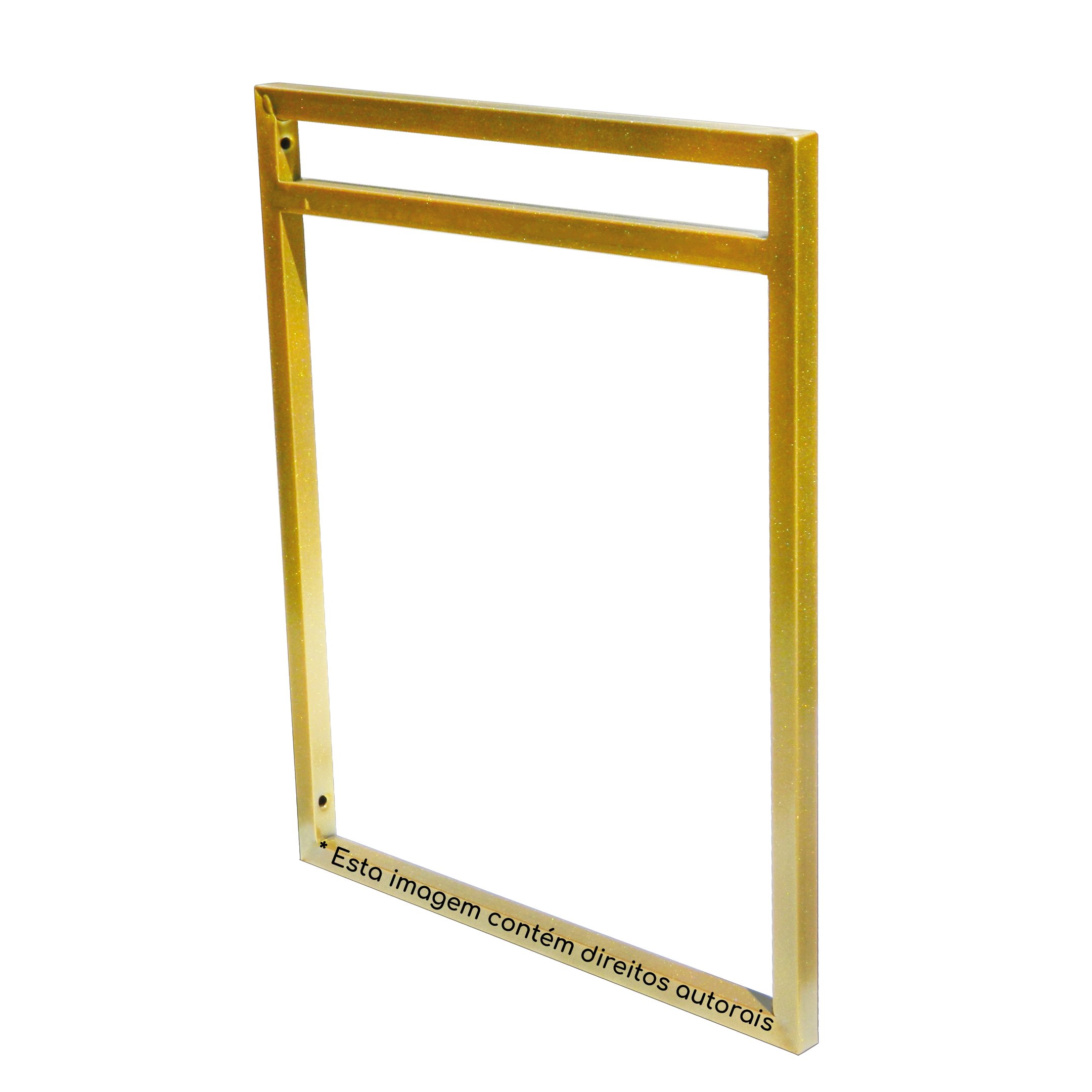 Suporte Estilo Industrial Dourado Duplo de Parede para Prateleiras 30cm - 1