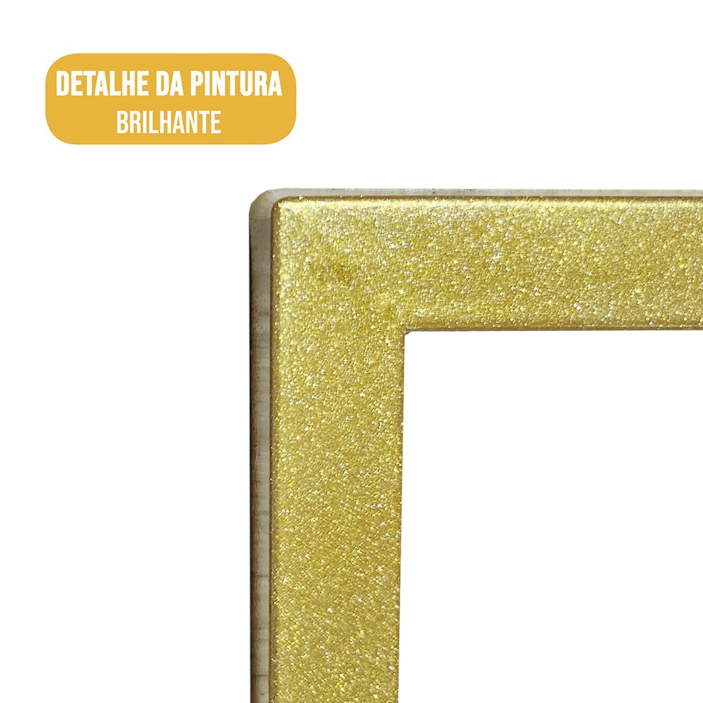 Suporte Estilo Industrial Dourado Duplo de Parede para Prateleiras 30cm - 4