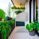 Ver imagem 2 de Poltrona Estilo Banqueta Mia Tecido Suede Base Metal Branco - Estopar Poltrona Mia Base Branca Suede