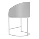 Ver imagem 4 de Poltrona Estilo Banqueta Mia Tecido Suede Base Metal Branco - Estopar Poltrona Mia Base Branca Suede