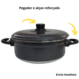 Kit Jogo de Panelas com Tampa 5 Peças Aluminio Craqueado - 4