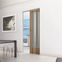 Ver imagem 1 de Porta Sanfonada de PVC 210cm x 72cm Plastporta Bcf Marrom/Castanho com Translucido
