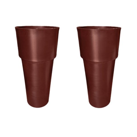 Kit 2 Vaso Plantar Lux 65x30 Decoração Hall Entrada Jardim Design Elegante