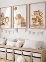 Ver imagem 1 de Kit 3 Quadros Decorativos Infantil Animais Safari No4