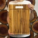 Ver imagem 4 de Tábua de Carne de Madeira Teca com Canaleta - Stolf 44x30