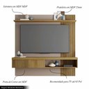 Ver imagem 6 de Painel Suspenso Decorativo Grant Mdf/mdp para Tv até 65 Pol Buriti/fendi G11 - Gran Belo