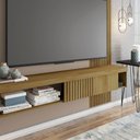Ver imagem 2 de Painel Suspenso Decorativo Grant Mdf/mdp para Tv até 65 Pol Buriti/fendi G11 - Gran Belo