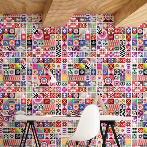 Papel de Parede Pop Art 3 Arte Destaque 2,50 Metros