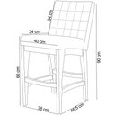 Ver imagem 4 de Banqueta Baixa Para Cozinha Bancada Bar Sala De Jantar Fixa Mila L02 Tecido Terracota - Lyam Decor B