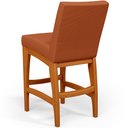 Ver imagem 7 de Banqueta Baixa Para Cozinha Bancada Bar Sala De Jantar Fixa Mila L02 Tecido Terracota - Lyam Decor B