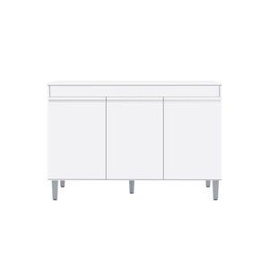 Balcão Armário de Cozinha Manu 120cm Branco sem Tampo - Ajl