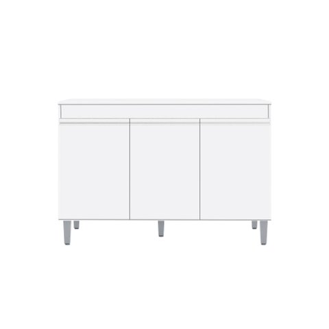 Balcão Armário de Cozinha Manu 120cm Branco sem Tampo - Ajl