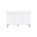 Ver imagem 1 de Balcão Armário de Cozinha Manu 120cm Branco sem Tampo - Ajl