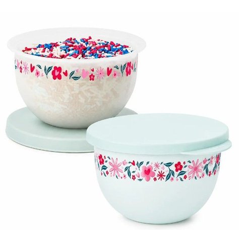Kit Tigela Murano 200ml Pétalas Aquamarine Tupperware