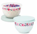 Ver imagem 1 de Kit Tigela Murano 200ml Pétalas Aquamarine Tupperware