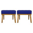 Ver imagem 4 de Kit 2 Puffs Decorativos para Sala Firenze Retangular Tecido Sintético