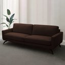 Ver imagem 1 de Sofá Decorativo Thalia 4 Lugares Sala de Estar 270cm Pés em Aço Couro Marrom Chocolate G88 - Gran Be