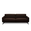 Ver imagem 2 de Sofá Decorativo Thalia 4 Lugares Sala de Estar 270cm Pés em Aço Couro Marrom Chocolate G88 - Gran Be