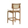 Banqueta Alta Bistrô Apollo Encosto Telinha Natural e Assento Anatômico - Natural Madeira - 3