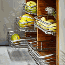 Ver imagem 3 de Gaveta Fruteira Aramada Deslizante Aço Inox Corrediça 470mm Cozinha Frutas Masutti